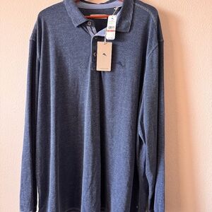 Tommy Bahama 3XLB Longsleeve Polo Blue